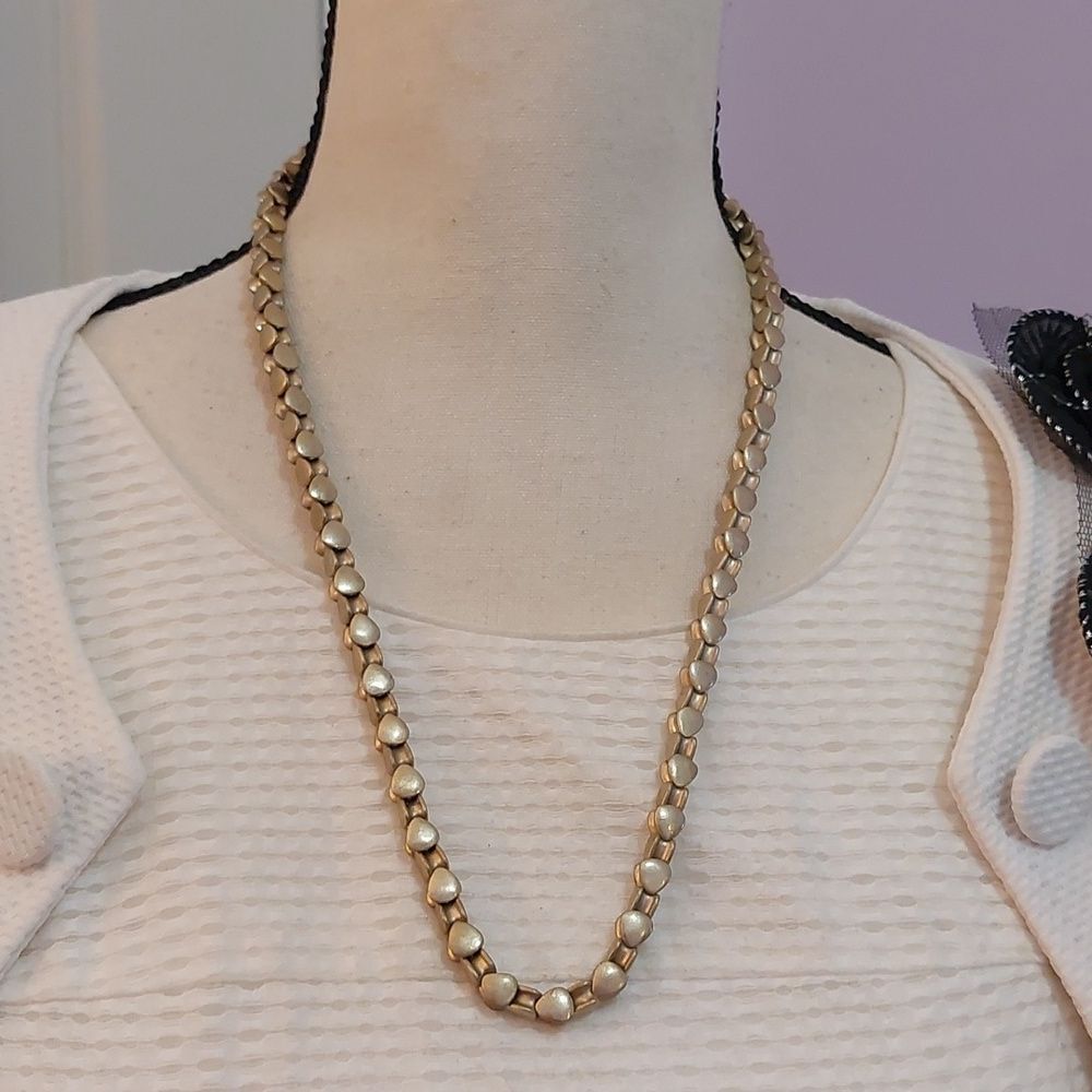 Vintage Kenneth Cole Unique Silver Tone Link Steampunk Necklace